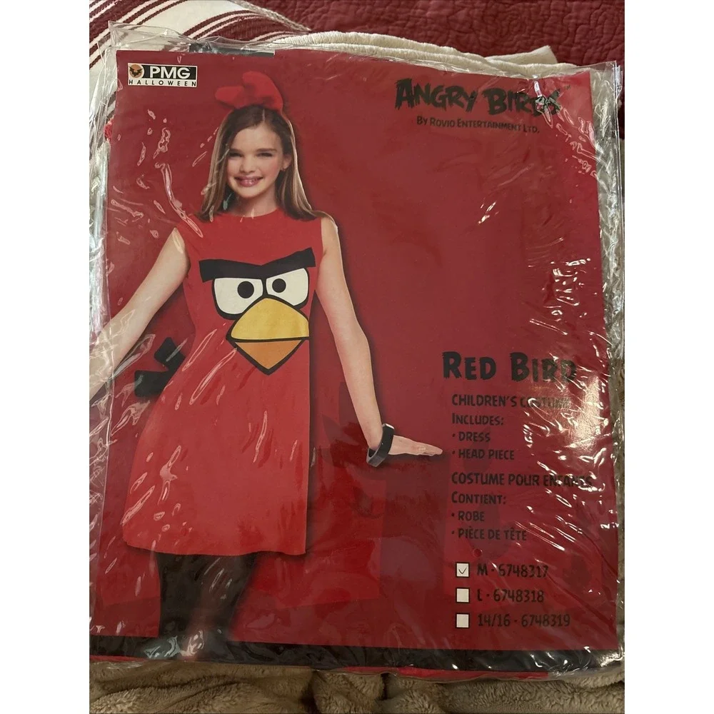 NIB PMG LICENSED ANGRY BIRDS RED BIRD CHILD HALLOWEEN COSTUME SIZE MED 6748317